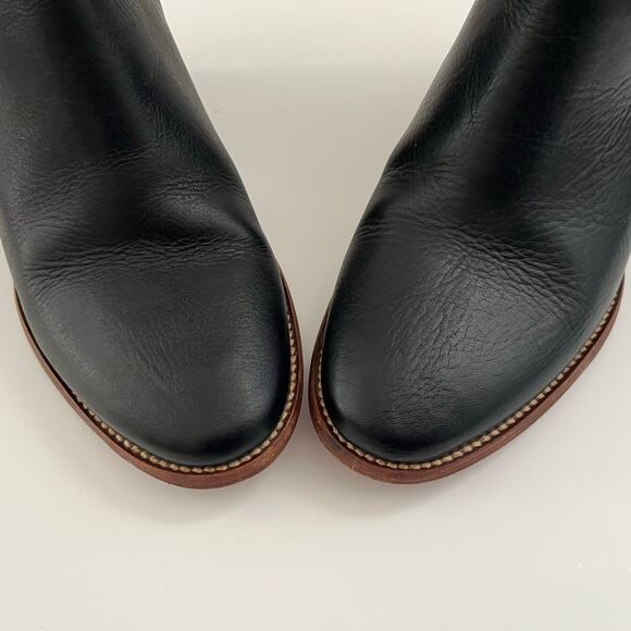 Madewell Billie Leather Ankle Boots Minimalist Quiet Luxury F5044 Black Size 8.5 - Picture 7 of 14